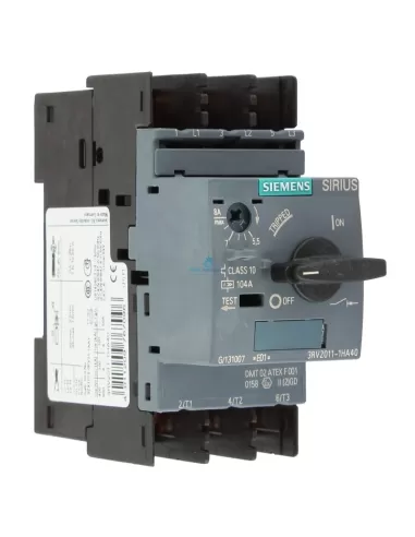 Siemens 3rv20111ha40 interruptor de protección de motor s00, 5 5-8a
